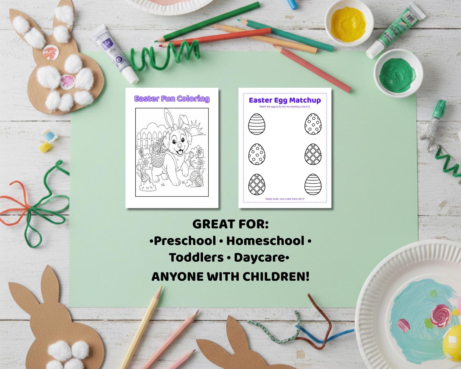 Easter Activity Pack for Toddlers Ages 2-4 Colorful Fun Preschool ...
