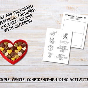 Valentine’s Day Craft Pack for Kids Ages 2-6 B&W Printable Activity ...