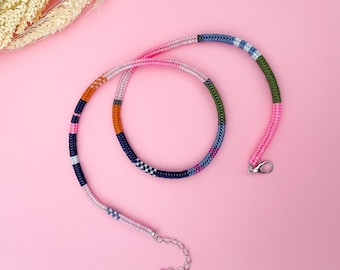 Unique Hand Woven beaded Necklace, Handmade choker, Bohemian necklace design, Summer necklace, Friendship necklace, Handmade Turkish Gifts