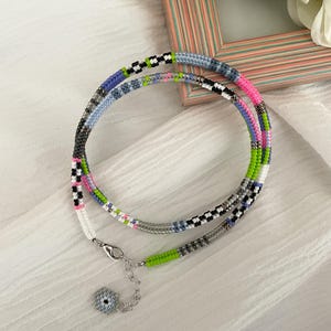 Miyuki Seed Bead Necklace: Handwoven Boho Choker