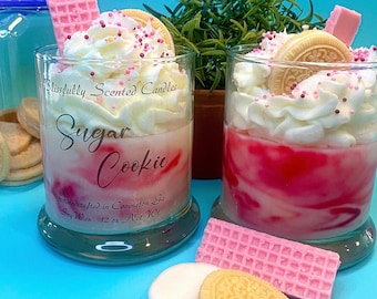Tourbillon de biscuits au sucre rose