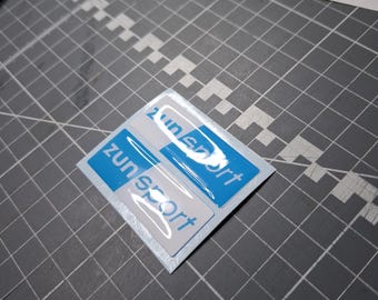 2 x Zun Sport 3D Stickers - Blue and White