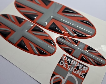 Ford Fiesta mk6 3D overlays - Union Flag style - Red, Grey and Black
