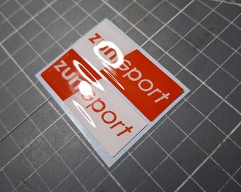 2 x Zun Sport 3D Stickers - Red and White