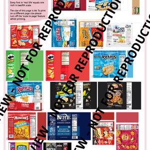 Printable Miniature American Potato Chip Packages for Dollhouse, Model ...
