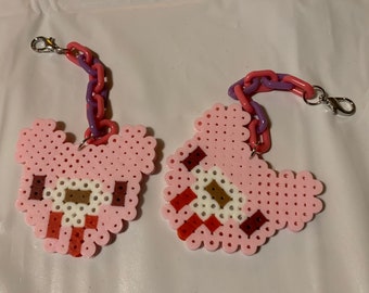 Gloomy Bear Perler Bead Keychain