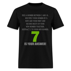 Problem Solving Math Teacher Shirt - Lucky 7 Mind Reading Funny Gift