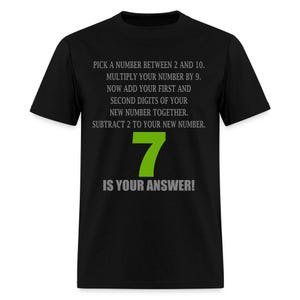 Problem Solving Math Teacher Shirt - Lucky 7 Mind Reading Funny Gift