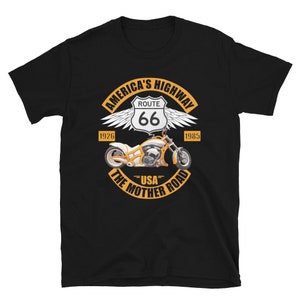 Route 66 Shirt, Amerikas Straße, Vatertagsgeschenk, Mutterstraße, Route 66 T-Shirt, Road Trip Shirt, Route 66 USA Motorrad Biker Souvenir Tee