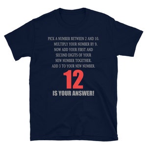 Chemise de professeur de mathématiques en résolution de problèmes, chemise de mathématiques, chemise de blague drôle, chemise de citation de réponse Lucky 12, t-shirt sarcastique cool de lecture mentale