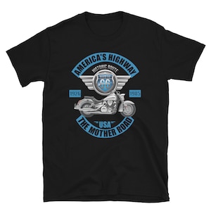 America es Road, Route 66 Shirt, Vatertag Geschenk, Mother Road, Route 66 T-Shirt, Road Trip Shirt, Route 66 USA Motorrad Biker Souvenir Tee