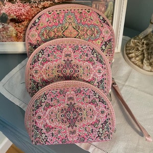 Portamonete grande dal design turco / borsa da toilette foderata per donna / portamonete