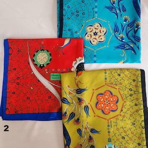 Ottoman scarf/Hijab with Ottoman motifs/Traditional tulip pattern scarf/Cultural scarf for women/Floral silk head wrap/Turkish silk scarf