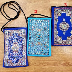 GROSSE Boho Geldbeutel, Münztaschen / Ottomane Teppich Design Geldbörse mit Reißverschluss / Aufbewahrung