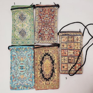 Boho Geldbörse, Münztaschen / Ottomane Teppich Design Reißverschluss Geldbörse / Lagerung Ethnic Boho