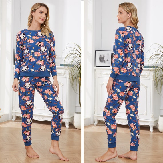 Ladies Fleece Pyjamas Supersoft Cosy Nightwear Set Long Sleeve Floral Hearts Size 8 22 Etsy UK
