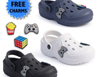 Boys Clogs Unisex Kids Sandals Slippers Slip On Mules Garden Pool Beach Leisure Children