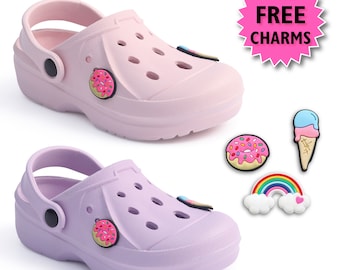 Girls Clogs Kids Sandals Slippers Slip On Mules Garden Pool Beach Leisure Children