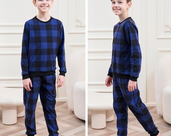 Veseacky Men's Pajama Sets Fleece Long Sleeve Soft Pajamas