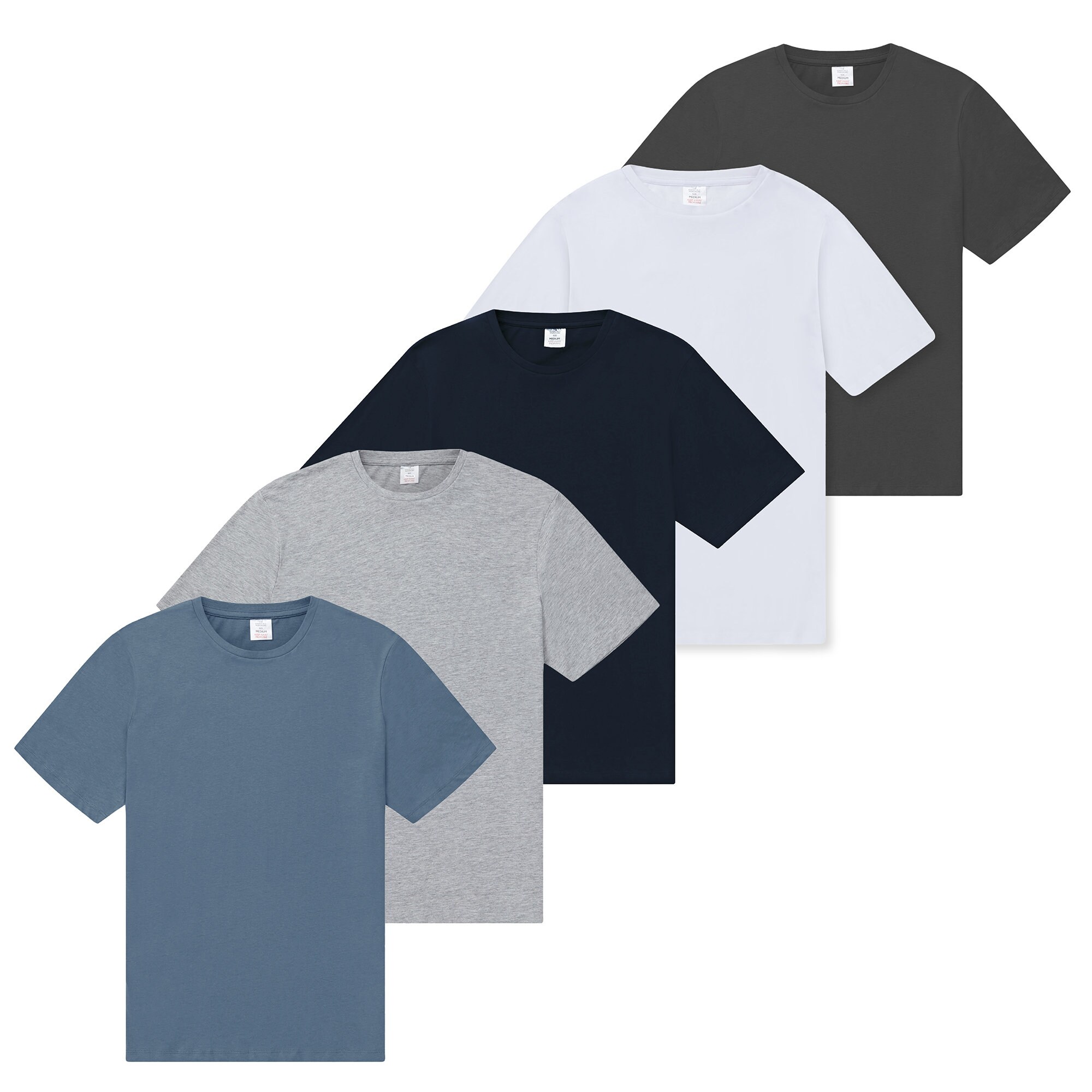 PLEPAN Men's Premium Cotton Crew Neck T-Shirts - Basic Fit Classic Tees, 1, 2, Or 3 Pack, S-4XL - View #9