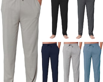 Mens Lounge Pants Pyjama Bottoms Loungewear Cotton Jersey Pants Size S-4XL
