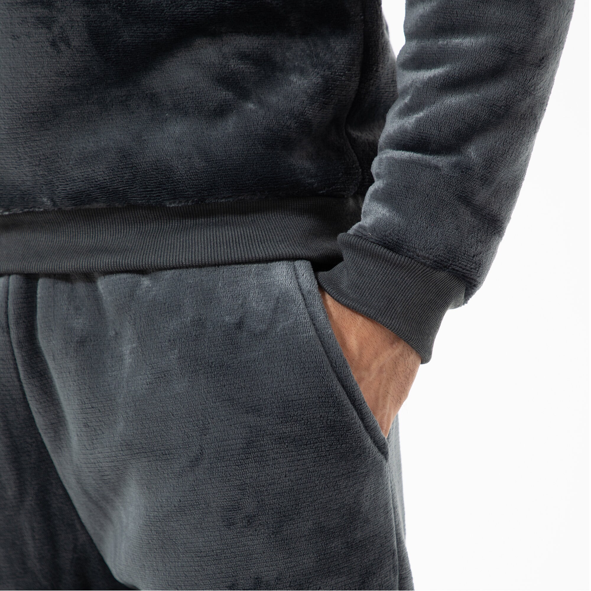 Mens Fleece Pyjamas Nightwear Fully Sherpa Lined Pjs Soft Loungewear Grey S XL Etsy UK