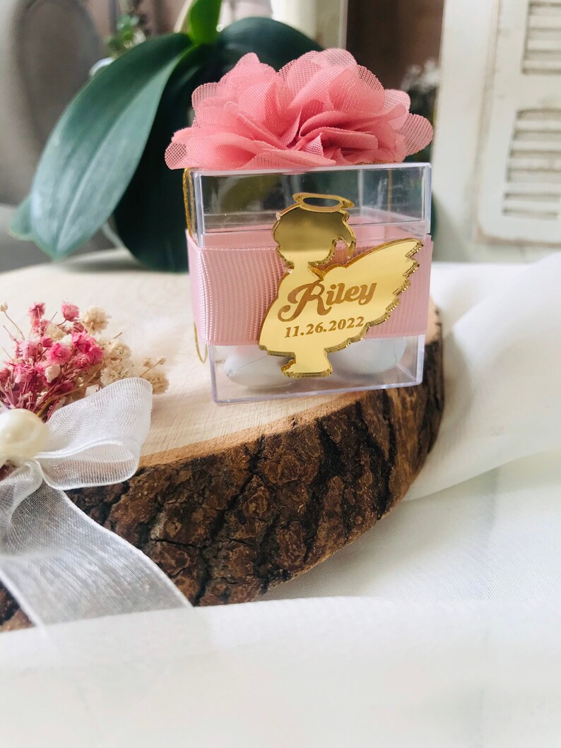 Holy Baptism Floral Return Gift Box & Cross Tag Christening Etsy