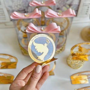 Baptism Favors Dove Stand Boxes, Custom Acrylic Party Favors, Girl Christening Souvenirs, Mi Bautizo Gift, Catholic Favor, Communion Present
