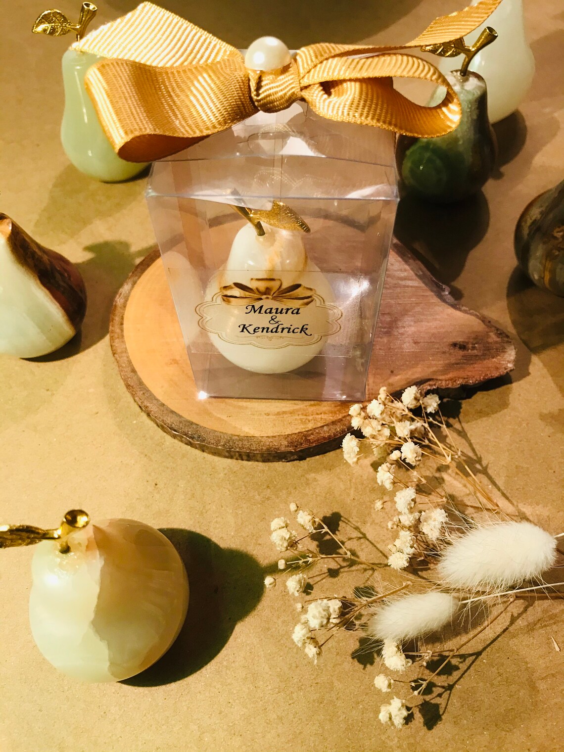 Decorated Custom Onyx Pears Party Favors Wedding Favor for Etsy