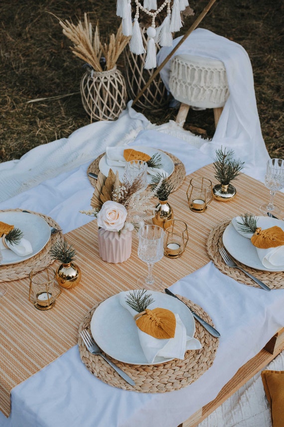 Wedding Table Napkin Rings, Wedding Table Decorations, Boho Style