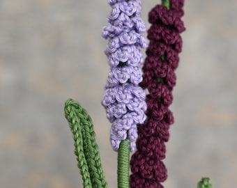 Crochet Lavender Flower Pattern: PDF Tutorial with Video Guide