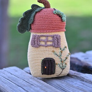 Crochet Acorn, Acorn House, Crochet Acorn House, Crochet Pattern, Amigurumi Pattern, Crochet Home Decor