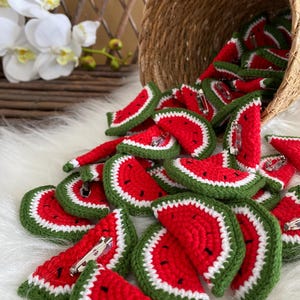 Crochet Watermelon Brooch Pattern | Crochet Jewelry (PDF File) image 10