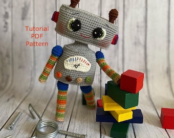 Crochet Robot, Ruby, Amigurumi Robot, PDF File