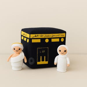 Crochet Kaaba and Hadjis, İslamic Values Education Set, Crochet Pattern, Amigurumi Masjid, Hajj Mubarak, PDF File
