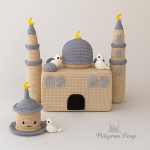Amigurumi Mosque & Fountain Crochet Pattern (PDF File)