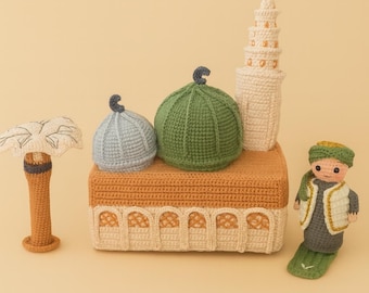 Masjid an-Nabawi häkeln, Wohndekor häkeln, Video unterstützte Muster, Häkelmuster, Amigurumi Muster