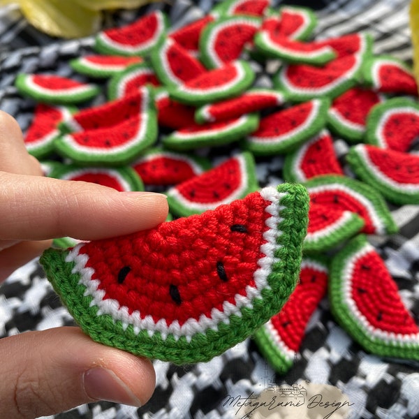 Watermelon Brooch, Crochet Pattern, Amigurumi,