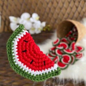 Crochet Watermelon Brooch Pattern | Crochet Jewelry (PDF File) image 4