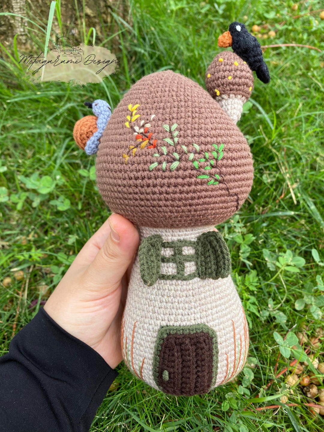 Crochet Pattern, Mushroom House, Snail and Crow Pattern, Home ...