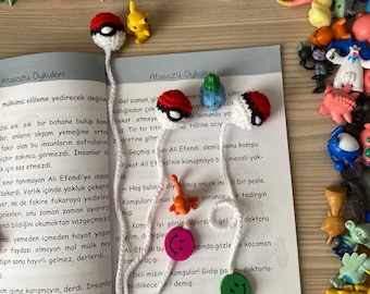 Crochet Pokemon Ball Bookmark Pattern (PDF Pattern)