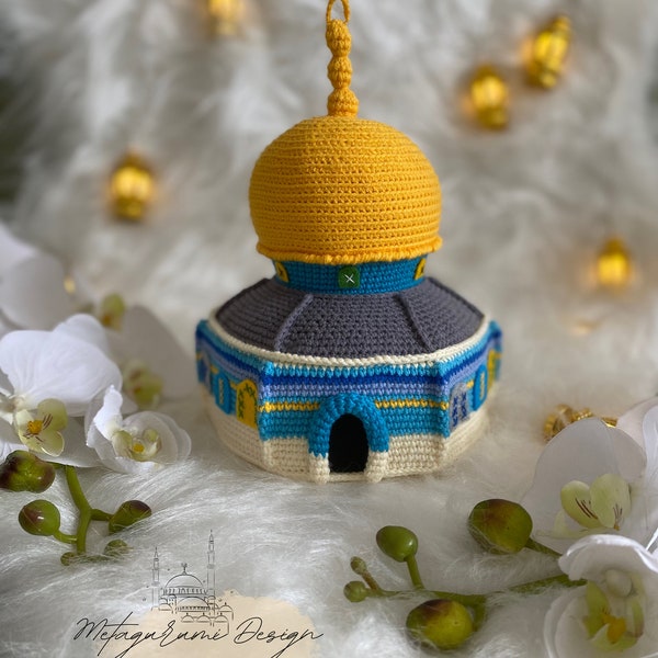 Masjid-Al Aqsa and Shadirvan (Fountain) Crochet Pattern, Video Supported, İslamic Values Education Set, Mosque, English and Turkish Pattern