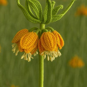 Crochet Fritillaria Imperialis Pattern: Amigurumi Flower (PDF Pattern)