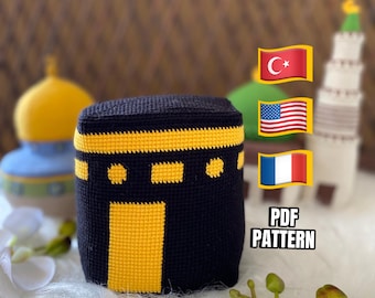 Amigurumi Kaaba Crochet Pattern: PDF Tutorial (English, French, Turkish)