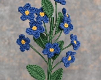 Crochet Forget Me Not Flower Pattern – Amigurumi PDF Tutorial