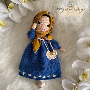 Crochet Doll, MERVE, Hijabi Doll, Amigurumi Baby