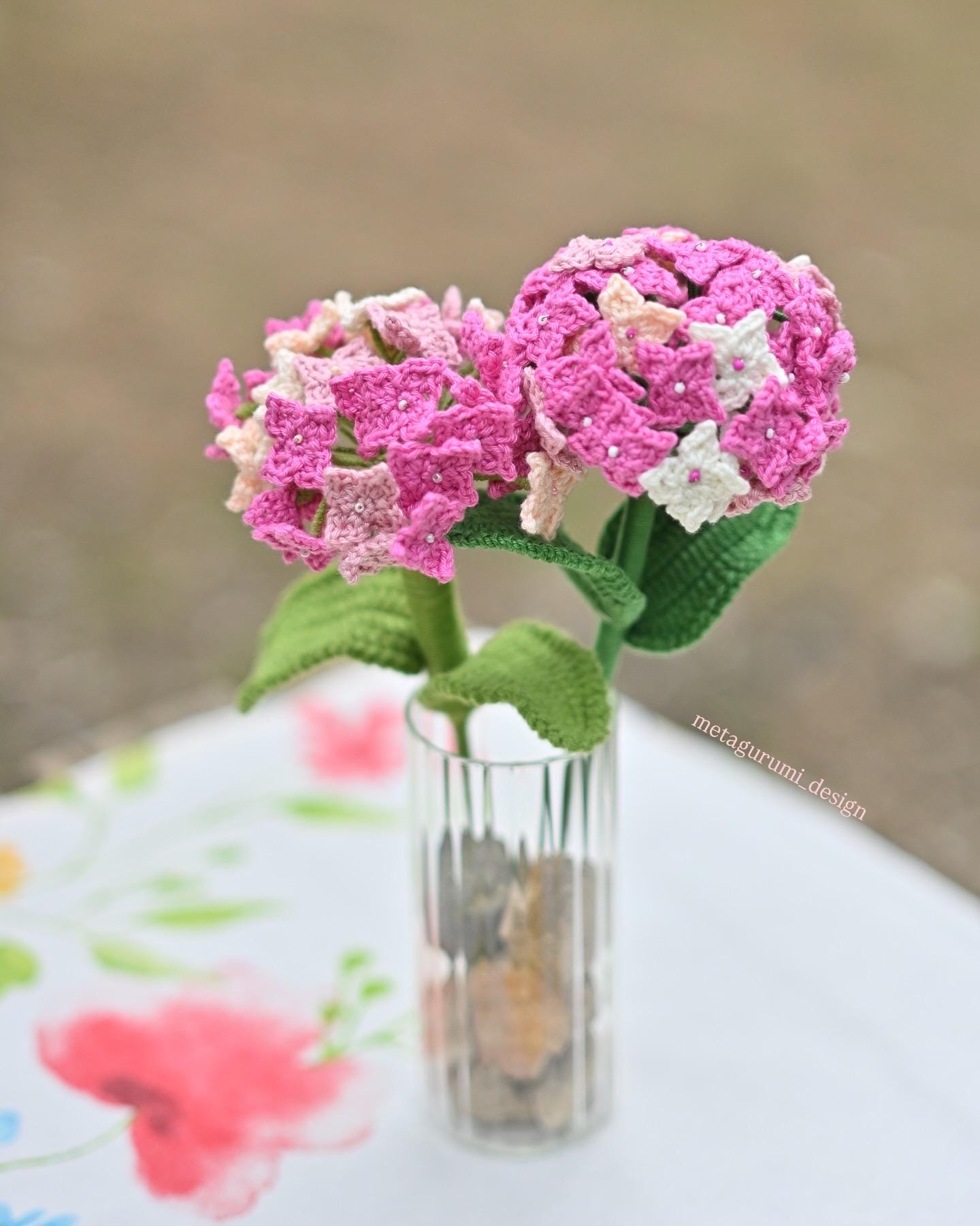 Hydrangea Flower Pattern, Crochet Flowers, Floral Designs, PDF FILE ...