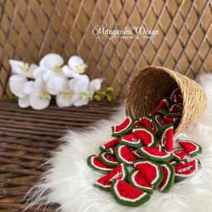 Crochet Watermelon Brooch Pattern | Crochet Jewelry (PDF File) image 5