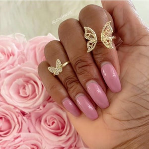 Medium Butterfly Cubic Zirconia 14K Ring