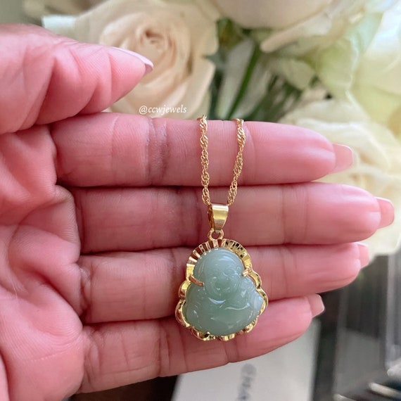 Aquamarine \u0026 Gold Buddha Necklace - Etsy